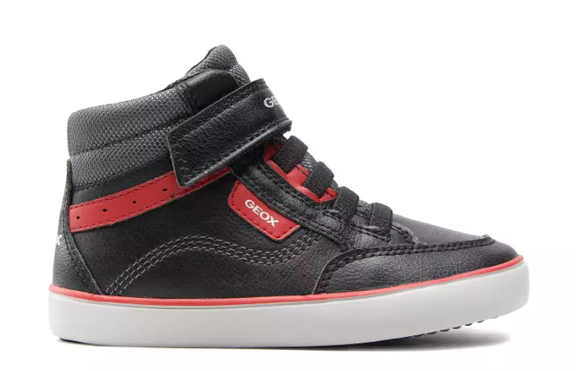 Geox Gisli Black Red Hightop Sneakers