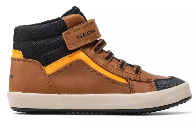 Geox Gisli Brown Black Hightop Sneakers