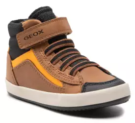 Geox Gisli Brown Black Hightop Sneakers