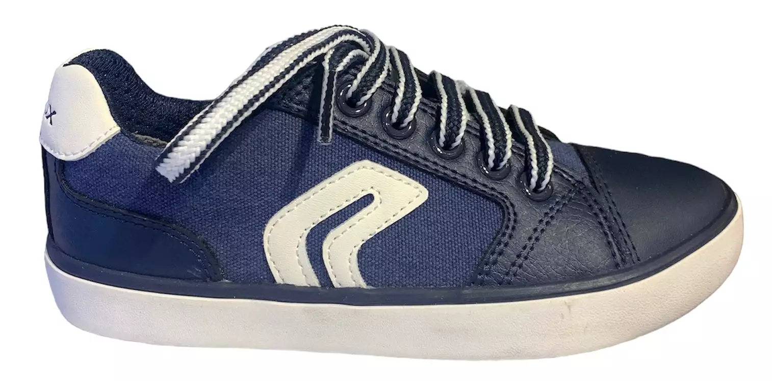 Geox Gisli Dark Blue and White Sneakers