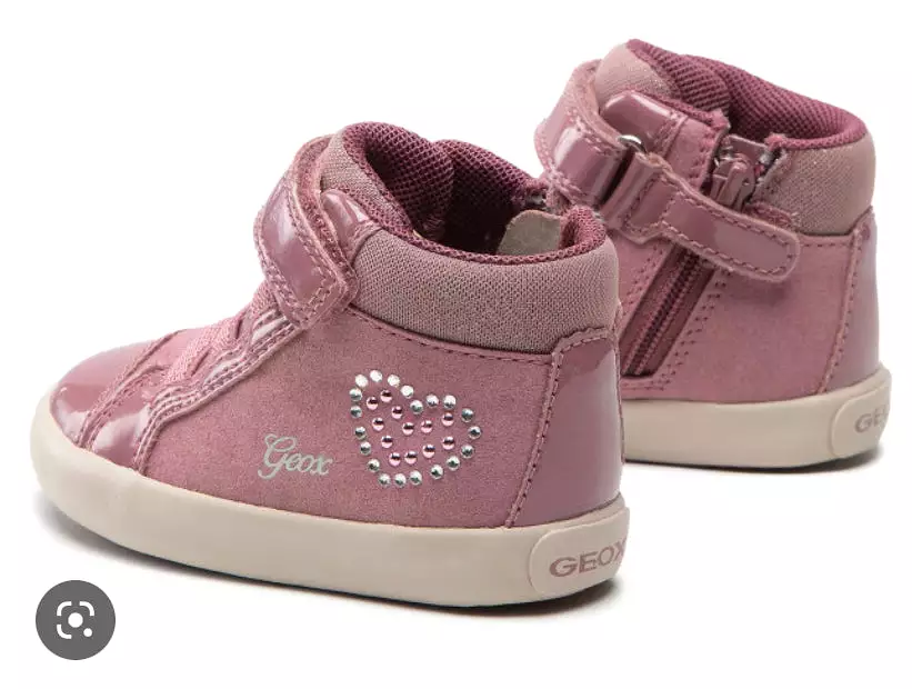 Geox Gisli Dark Pink Girls Hightop Sneakers