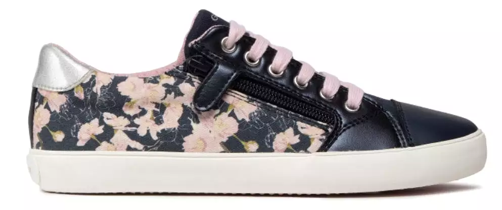 Geox Gisli Navy Pink Floral Sneakers