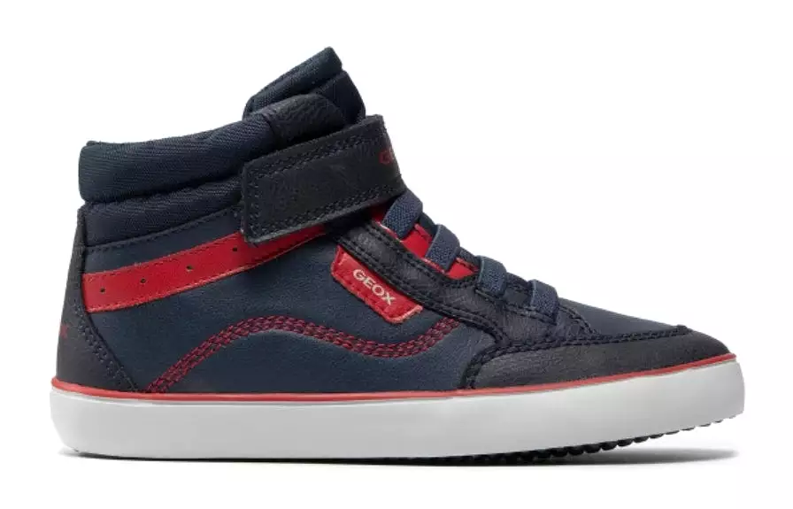 Geox Gisli Navy Red Hightop Sneakers