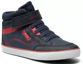 Geox Gisli Navy Red Hightop Sneakers