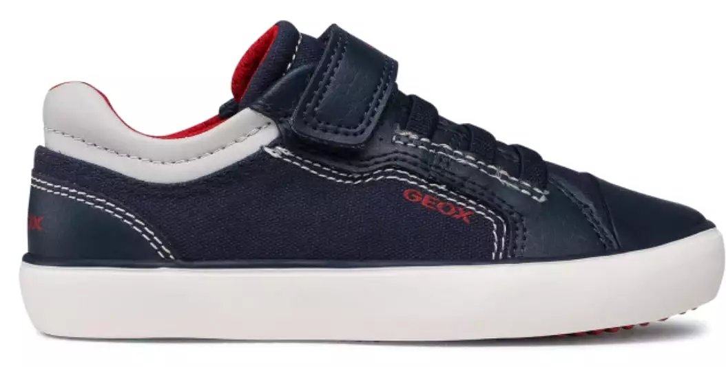 Geox Gisli Navy Red Velcro Sneakers