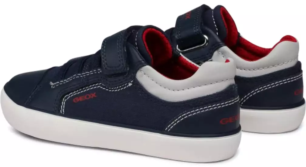 Geox Gisli Navy Red Velcro Sneakers