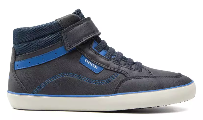 Geox Gisli Navy Royal Blue Hightop Sneakers