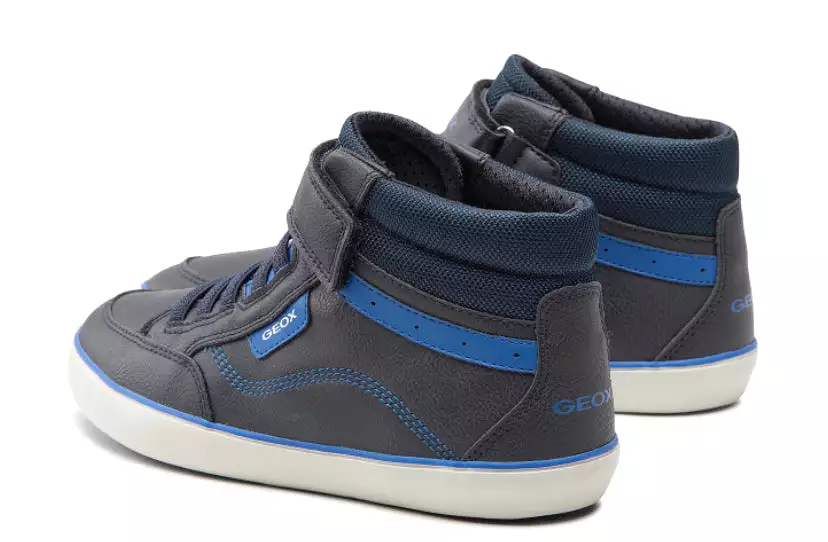 Geox Gisli Navy Royal Blue Hightop Sneakers