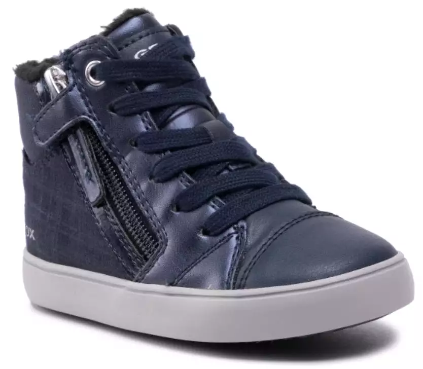 Geox Gisli Navy Silver Hightop Sneakers