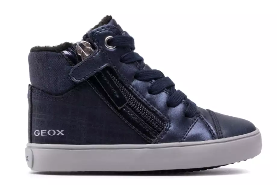 Geox Gisli Navy Silver Hightop Sneakers