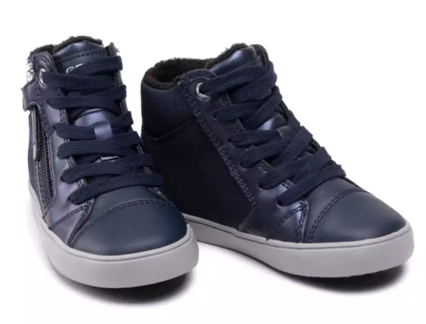 Geox Gisli Navy Silver Hightop Sneakers