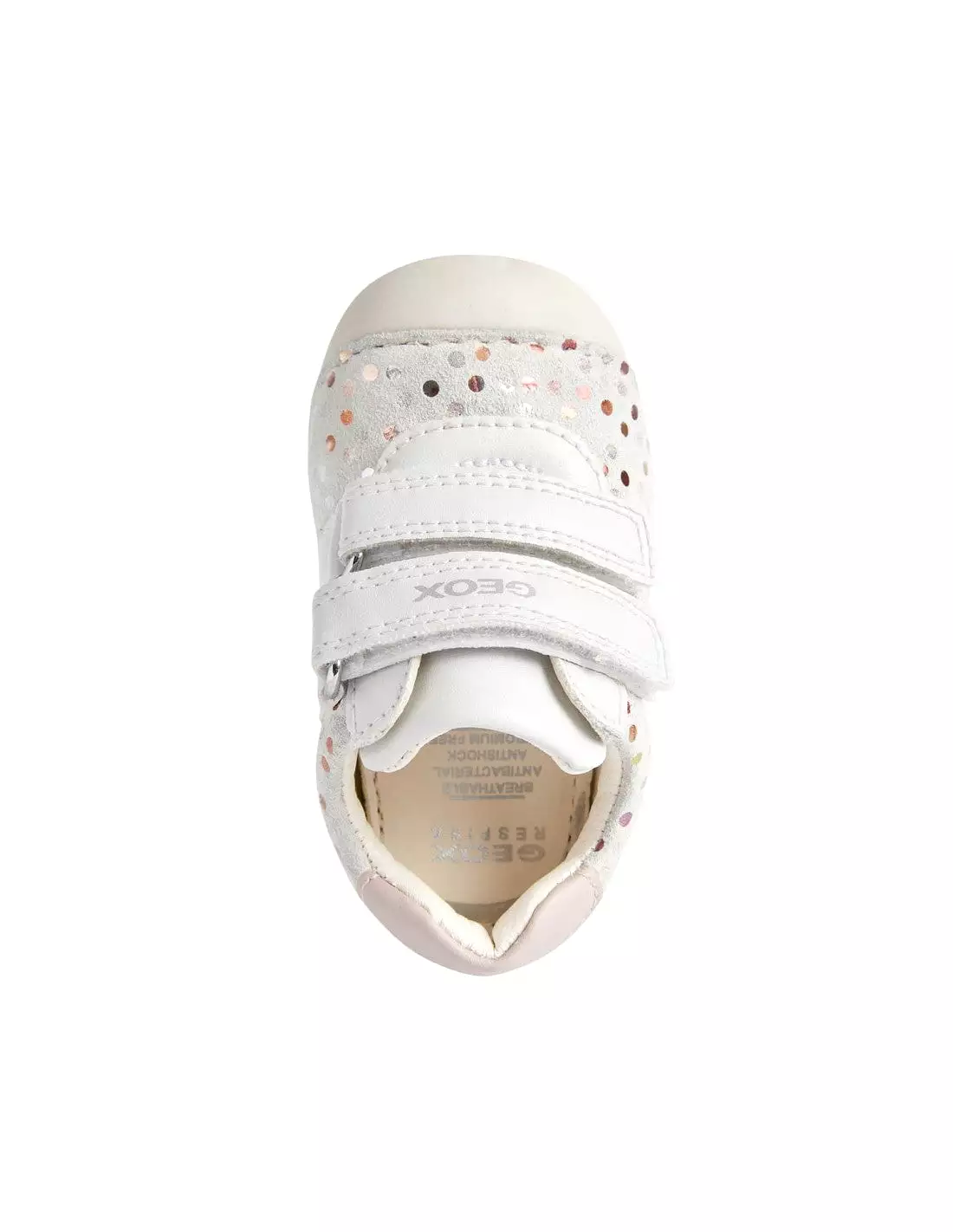 Geox Infants first Shoes White/Lt Rose Pre Walkers Leather Tutim A