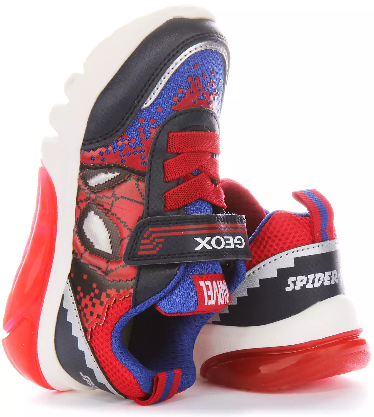 Geox J Ciberdrone F Spiderman In Navy Red For Kids