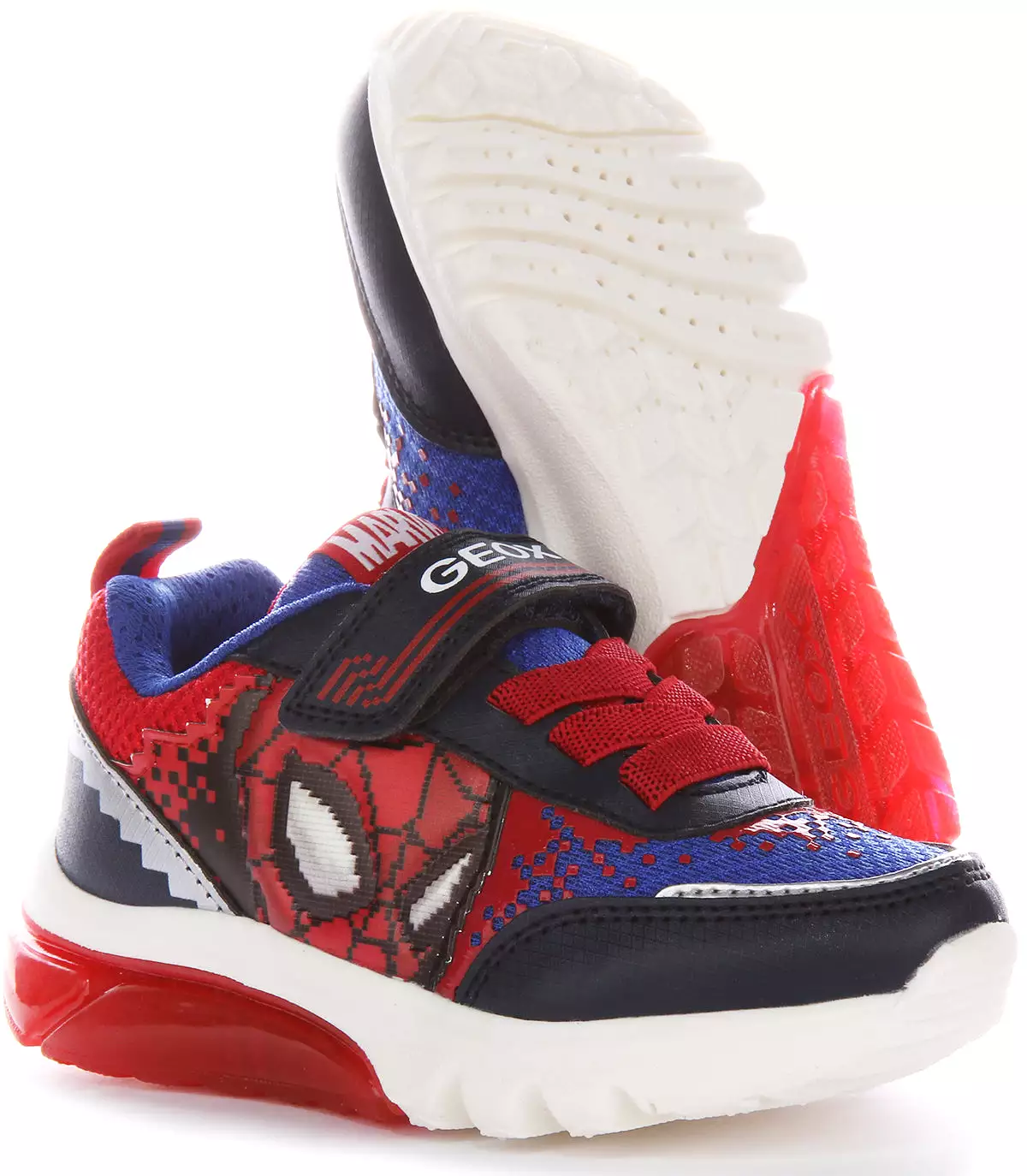 Geox J Ciberdrone F Spiderman In Navy Red For Kids