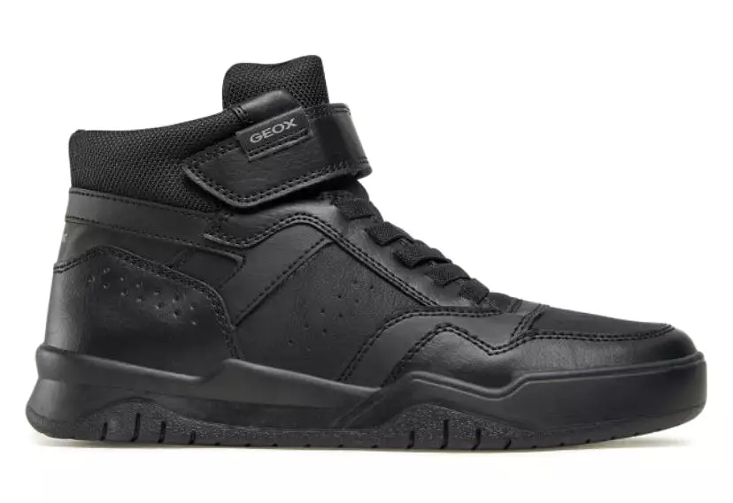 Geox J Perth Black Hightop Boys Sneakers