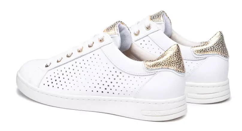 Geox Jaysen White Summer Open Sneakers