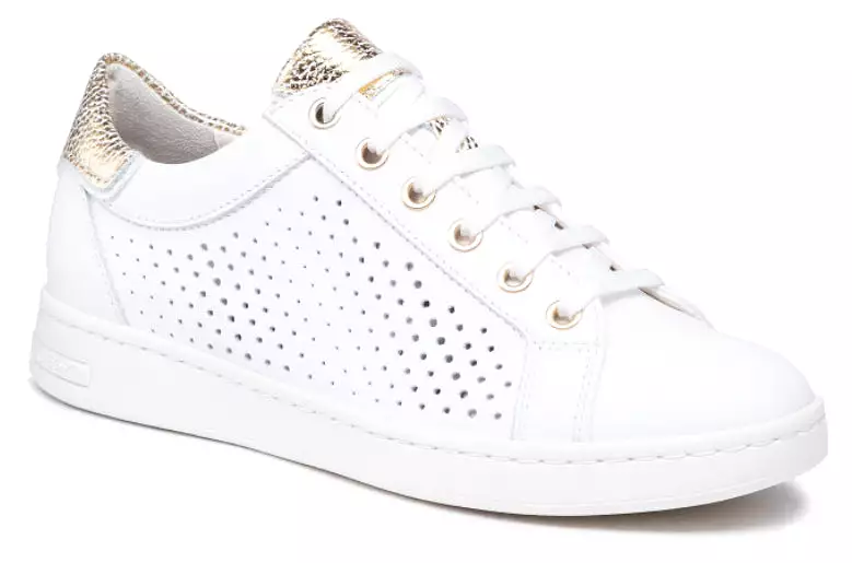 Geox Jaysen White Summer Open Sneakers