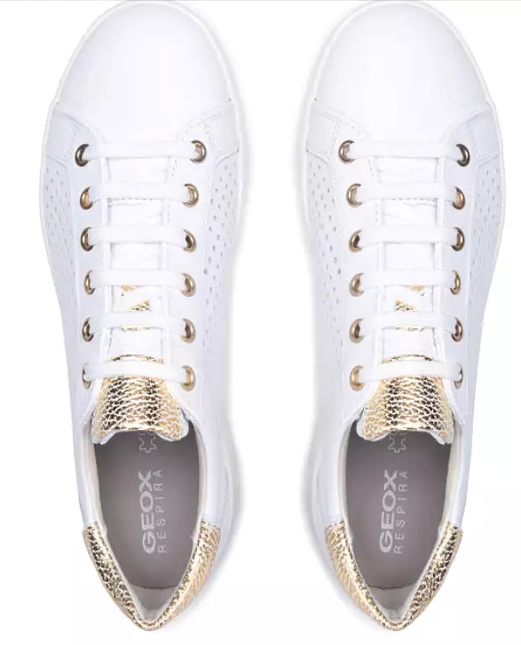 Geox Jaysen White Summer Open Sneakers