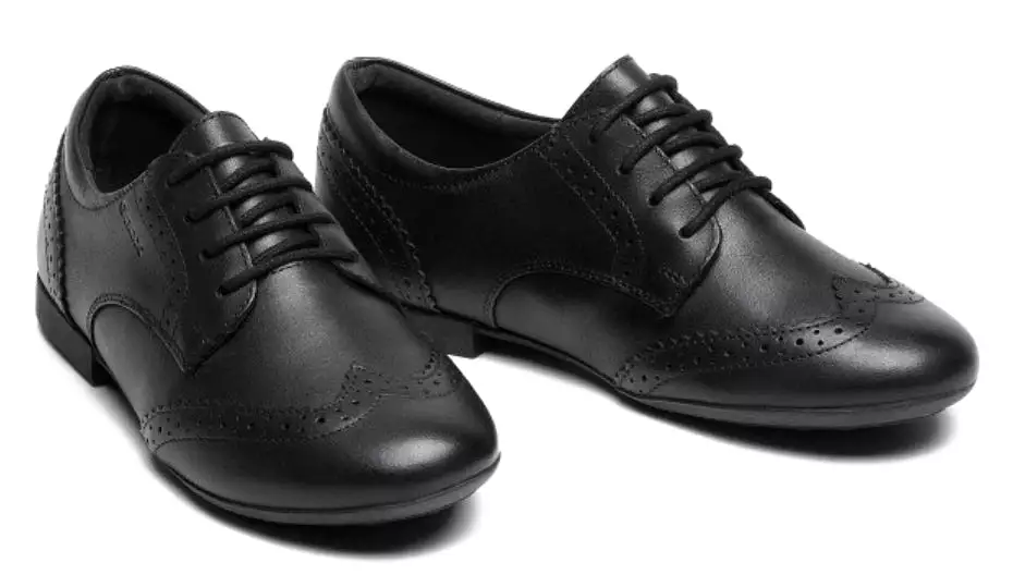 Geox Plie Black Leather Design Dress Shoes