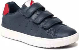 Geox Silenex Navy Red Triple Velcro Sneakers