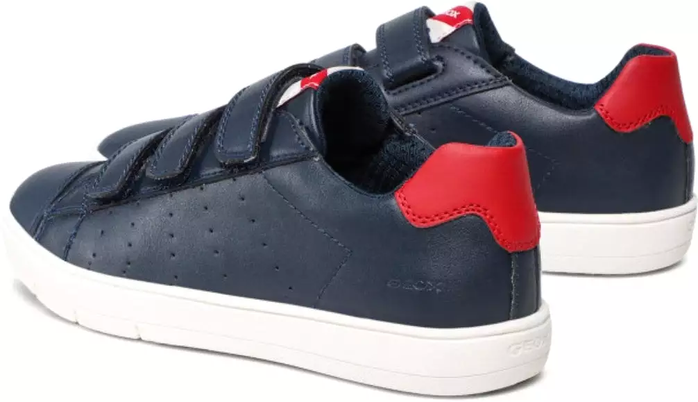 Geox Silenex Navy Red Triple Velcro Sneakers