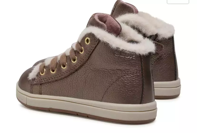 Geox Trottola Smoke Grey Fur Sneakers