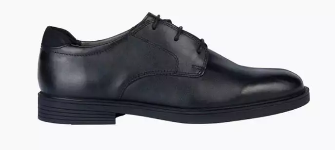 Geox Zeeno Black Leather Oxford Dress Shoe