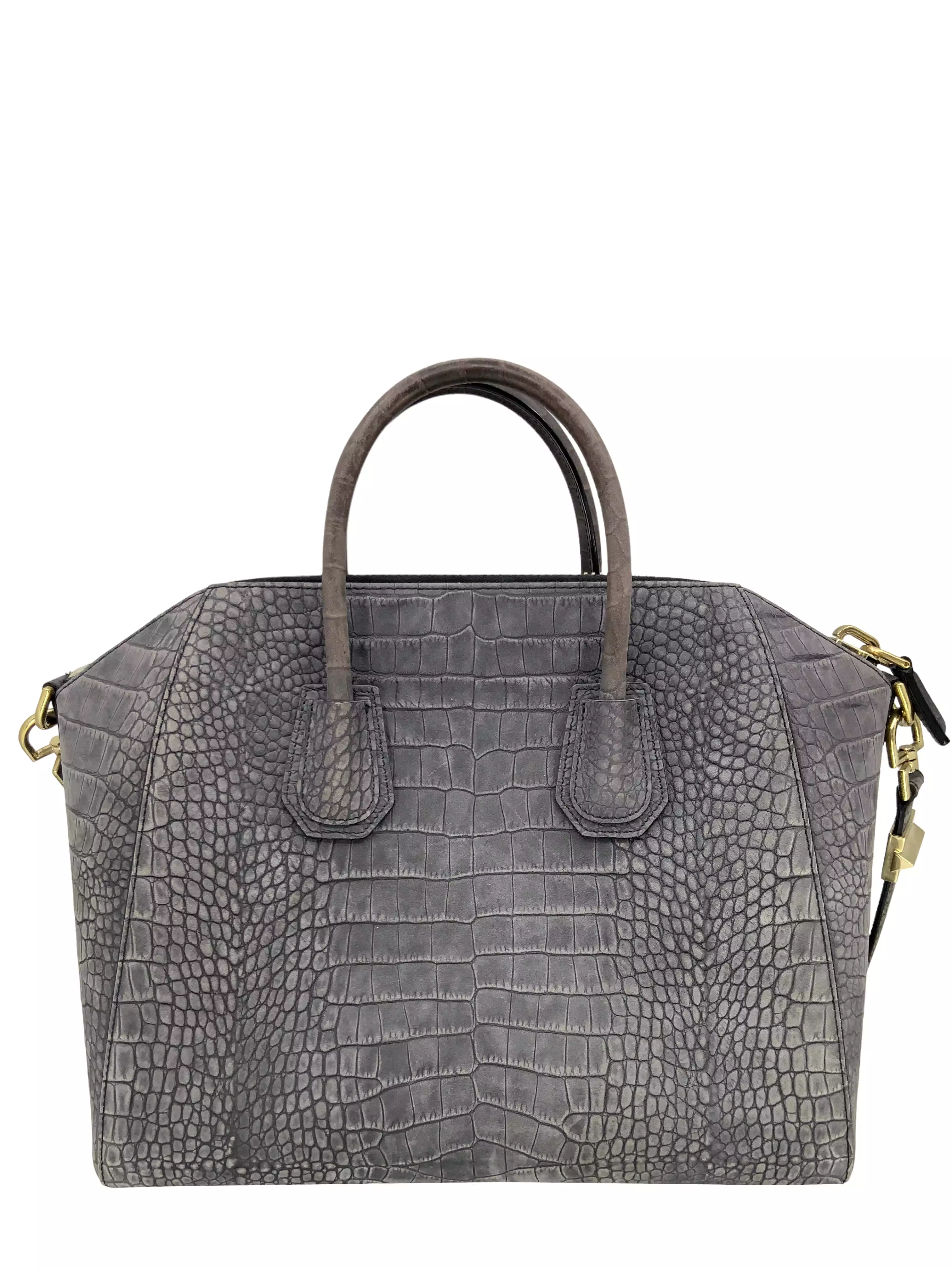 Givenchy Antigona Medium Crocodile Embossed Satchel Bag