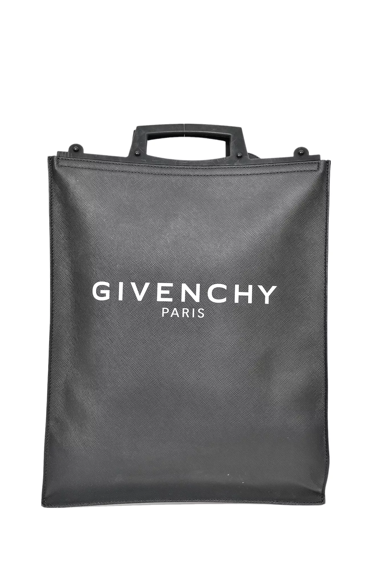 Givenchy Black Leather Logo Vertical Tote w/ Strap