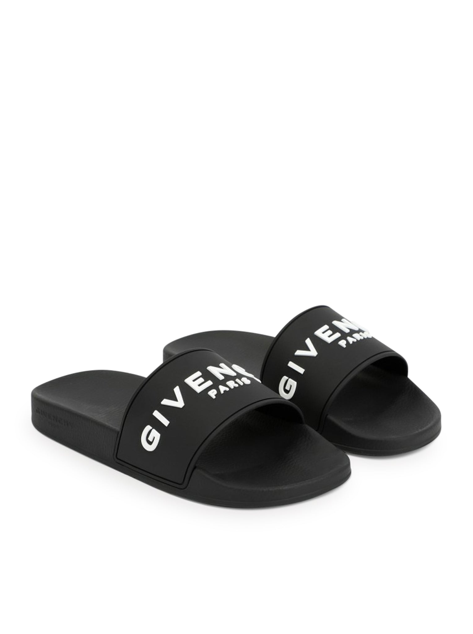 Givenchy Black Rubber Logo Slides