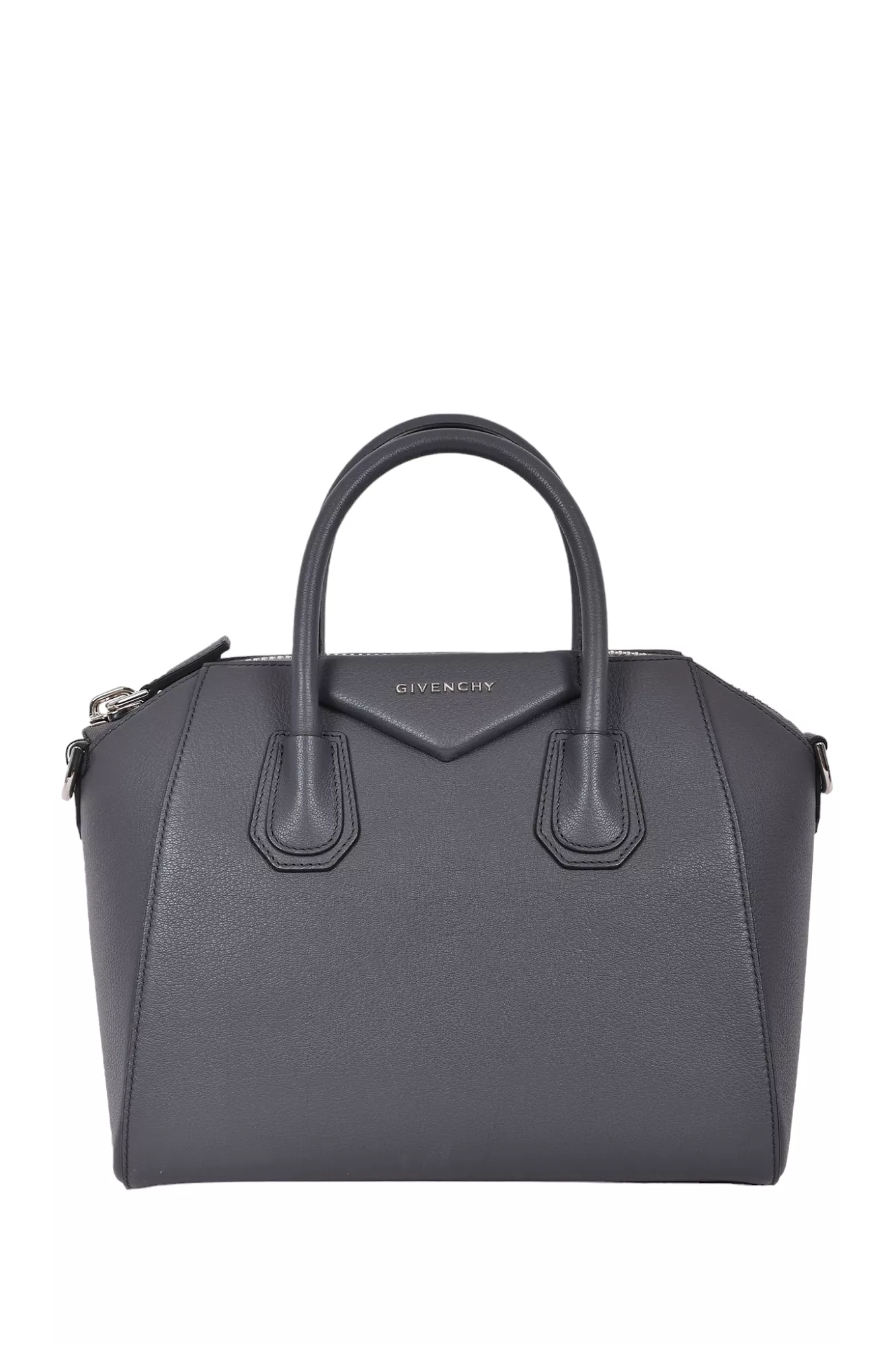 Givenchy Grey Leather Small Antigona Top Handle