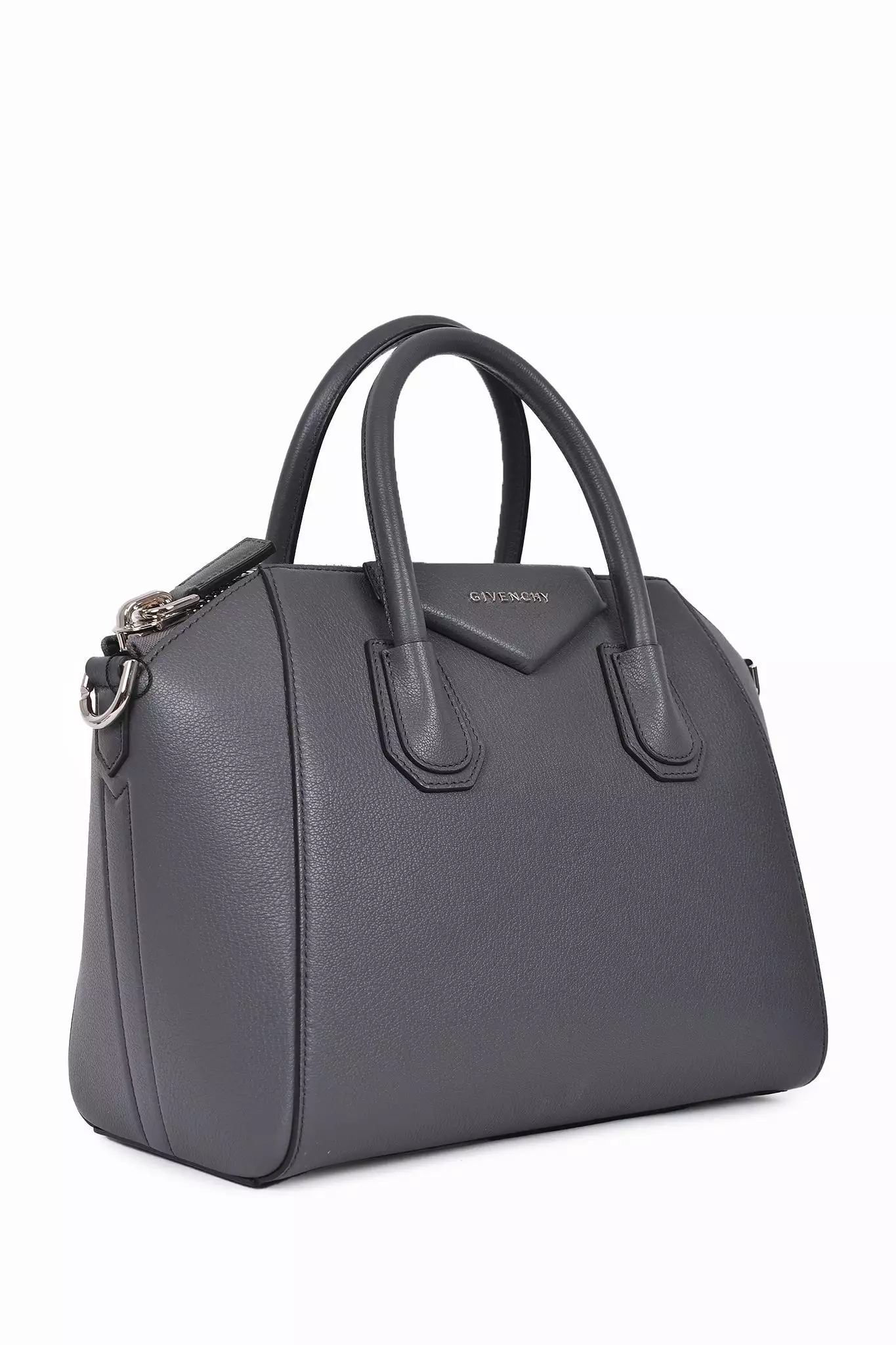 Givenchy Grey Leather Small Antigona Top Handle