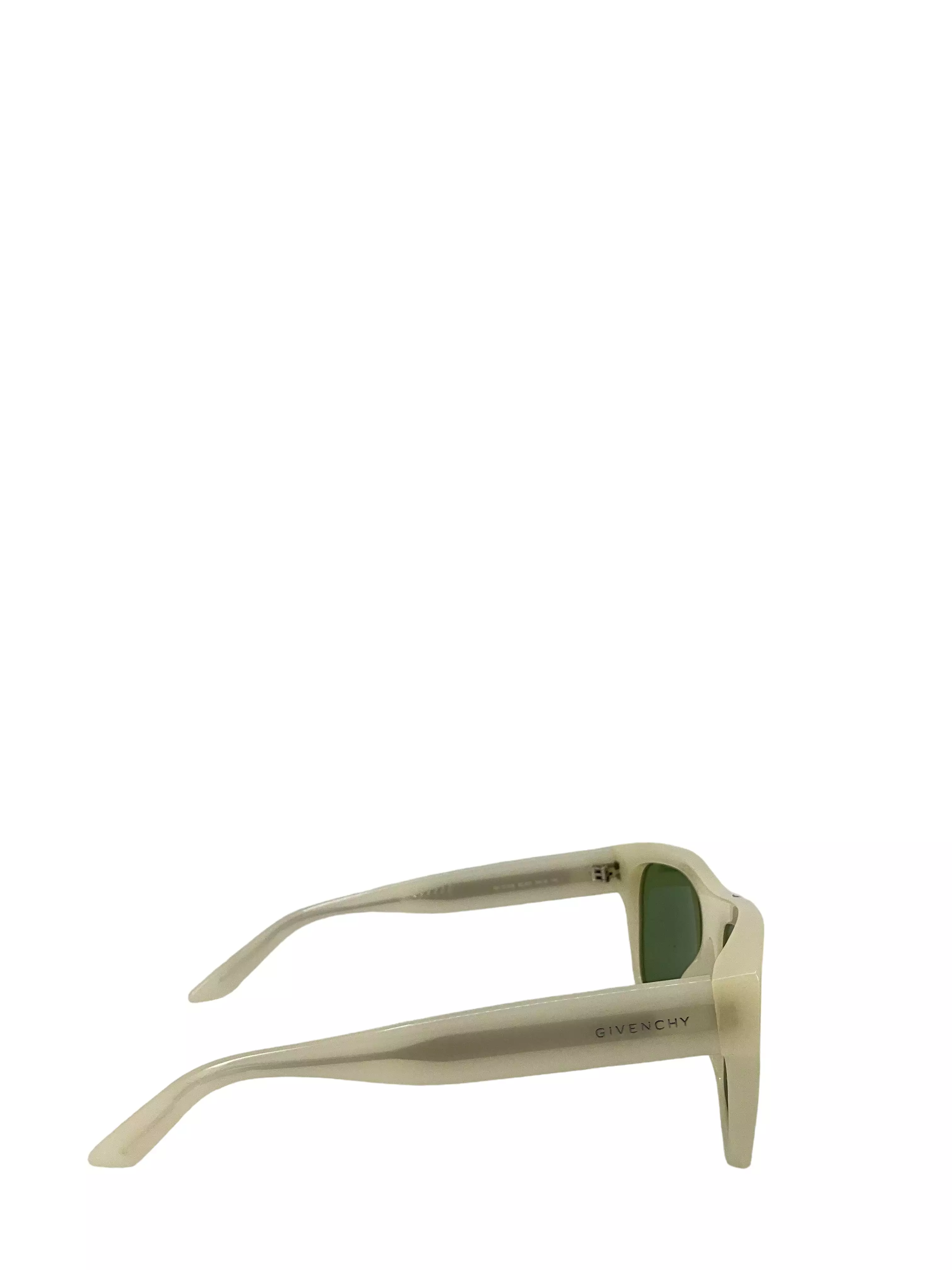 Givenchy Square White Sunglasses With Green Lenses