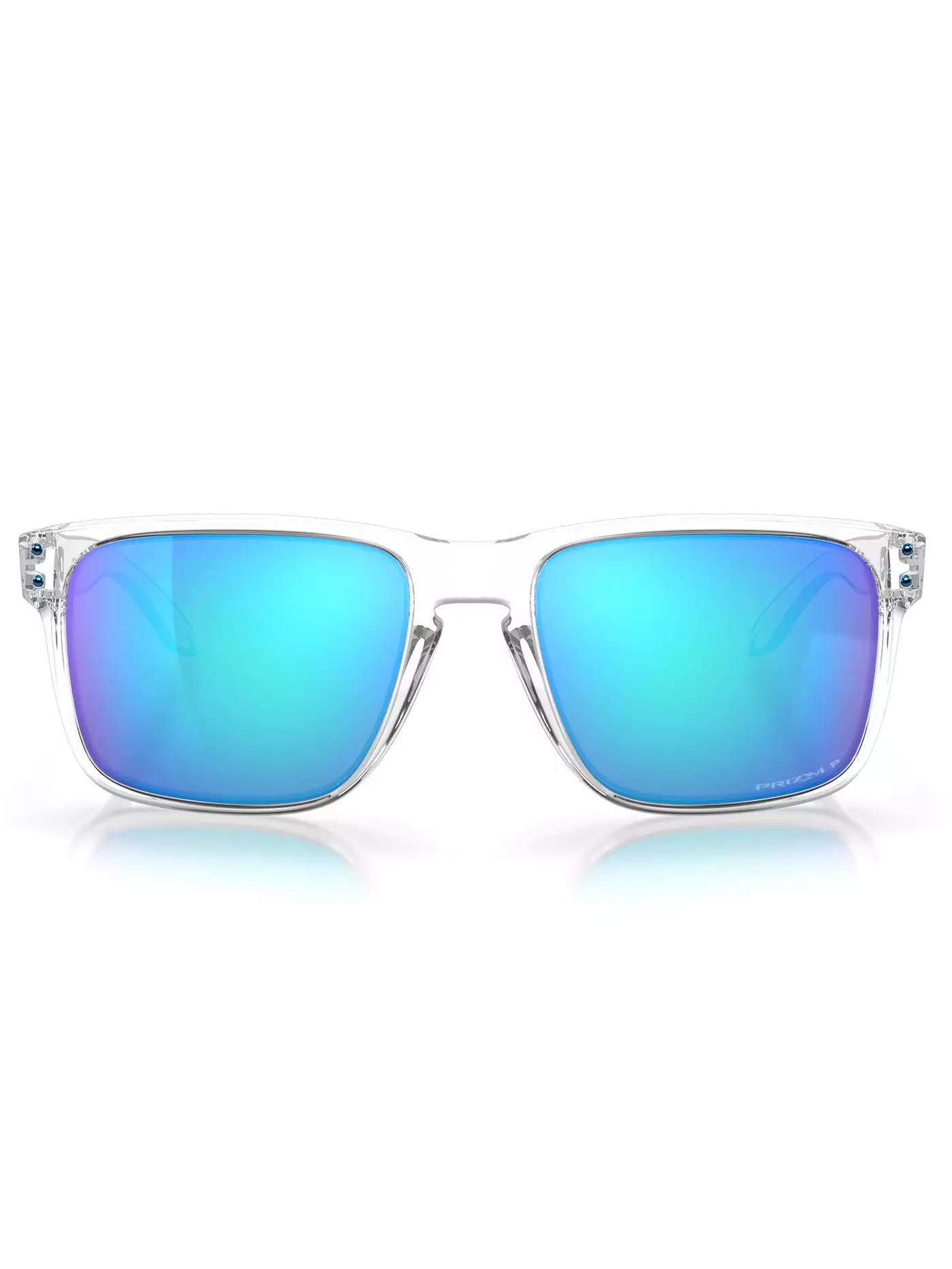 Holbrook XL Polished Clear/Prizm Sapphire Polarized Sunglasses