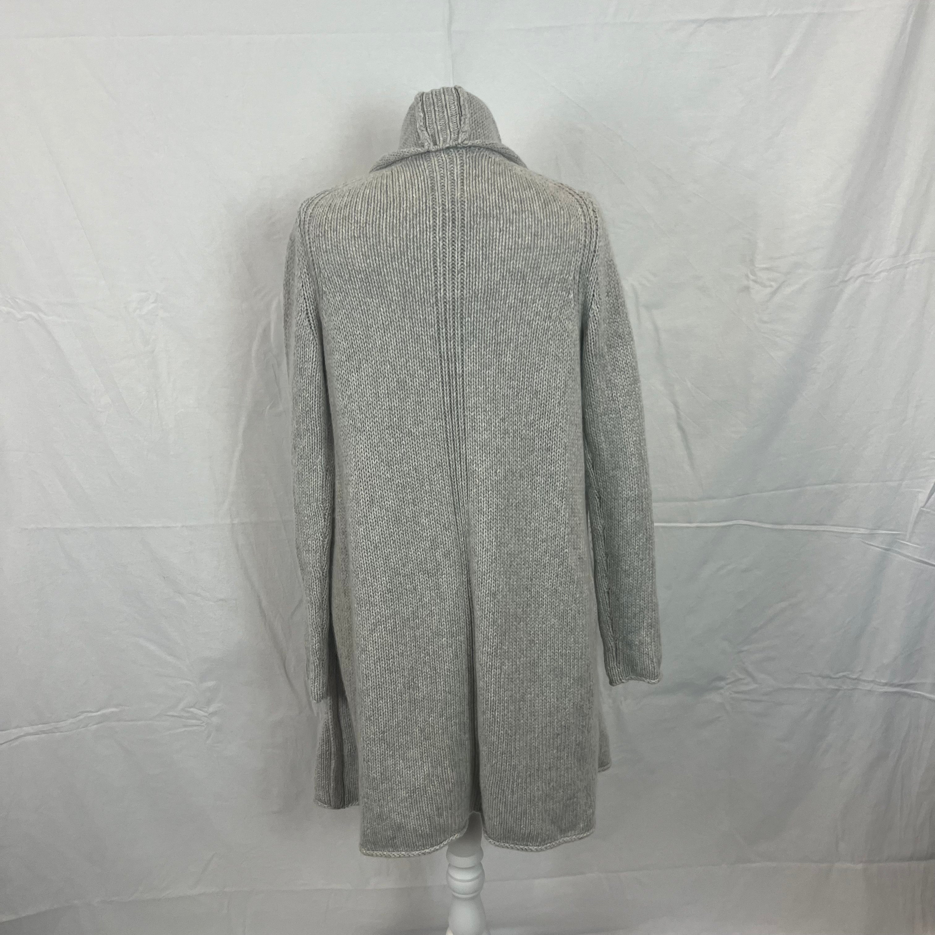 Inhabit Pearl Grey Chunky Cashmere Longline Cardigan S