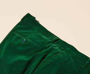 Inserch Velvet Flat Front Pants P502-201 Green Sapphire