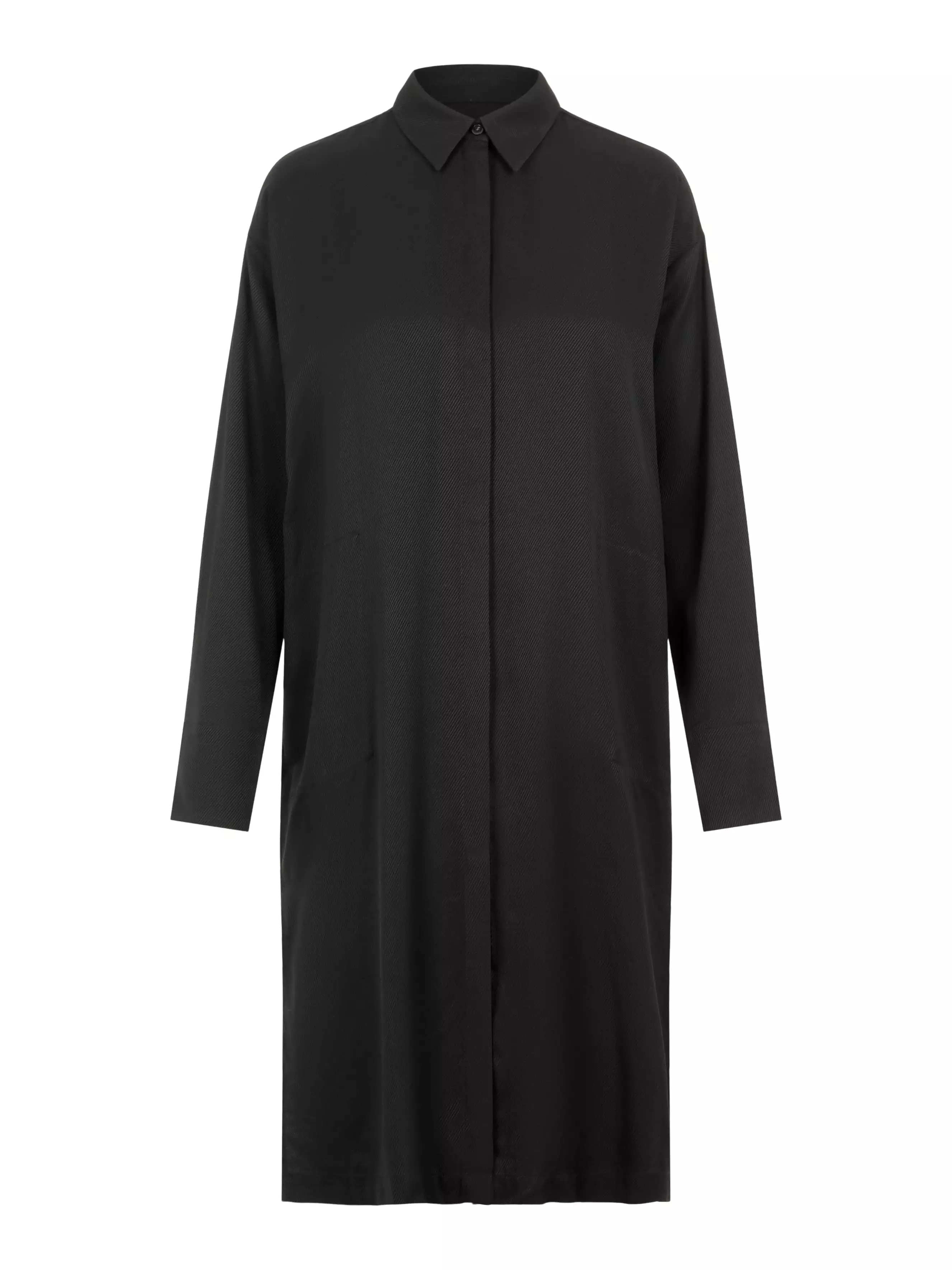 J.Lindeberg Womens Georgia Midi Shirt Dress - BLACK