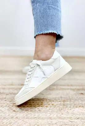 Juniper Star Sneakers in White Beige