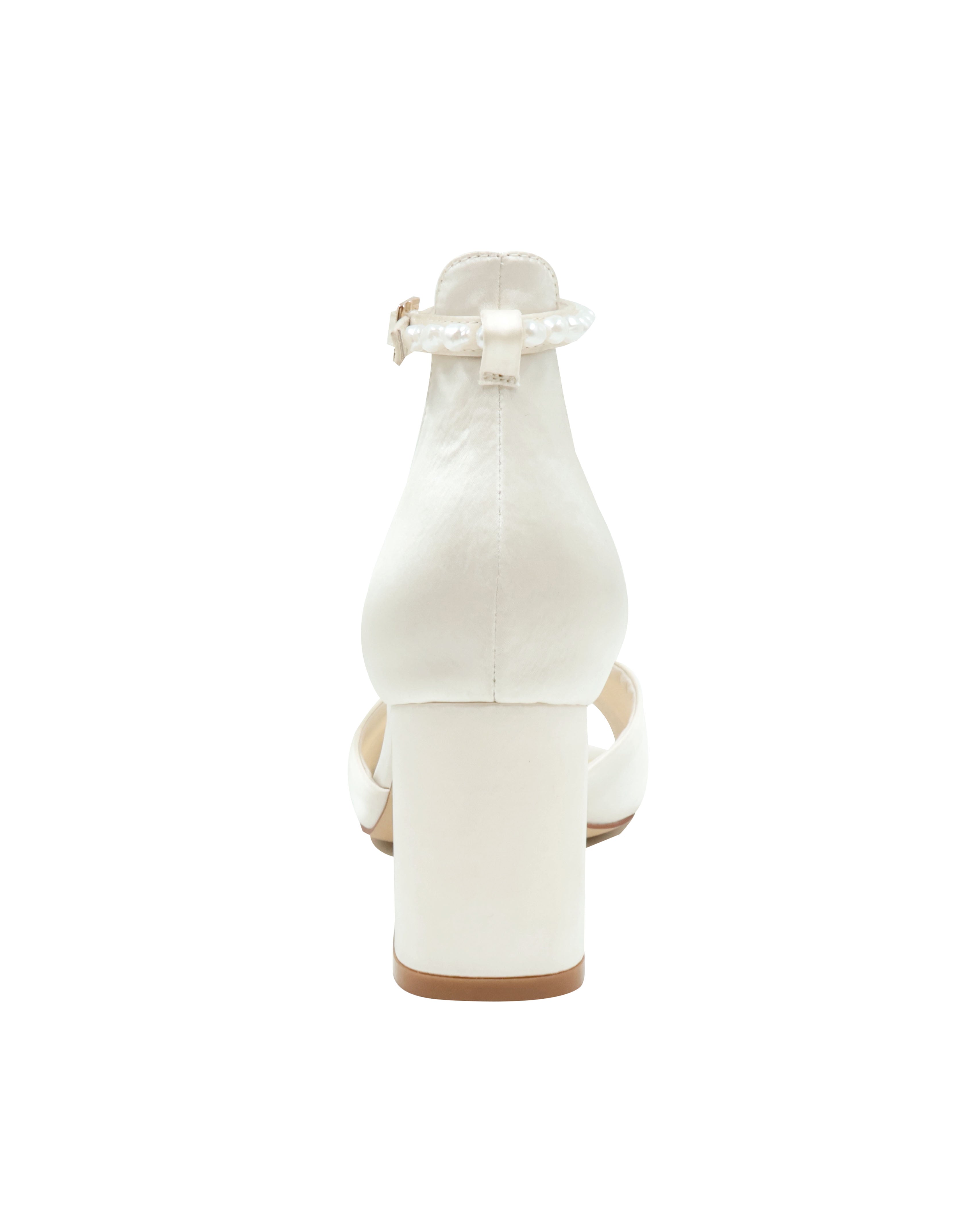 KINDRED - IVORY SATIN PEARL BRIDAL SHOES