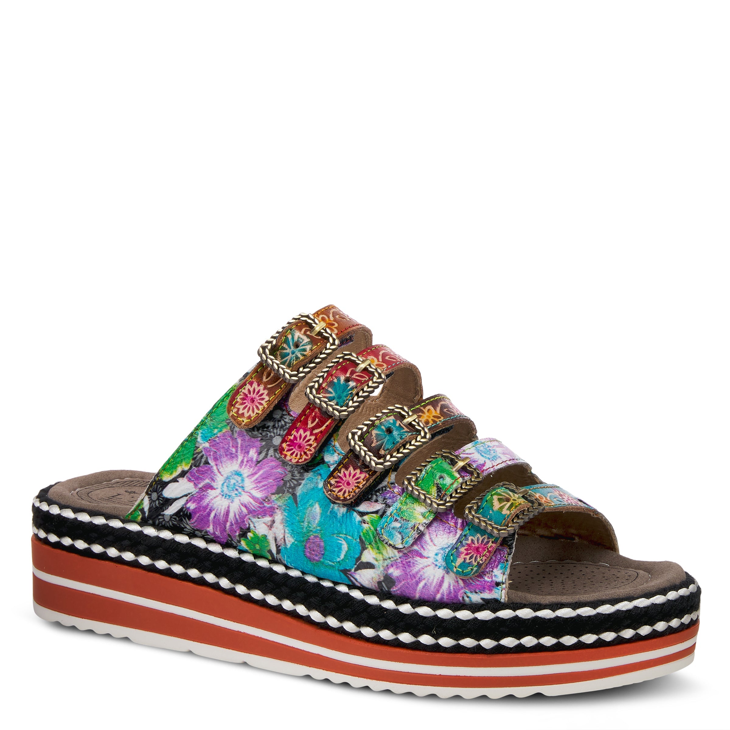 L'ARTISTE ZAZZERA SLIDE SANDALS