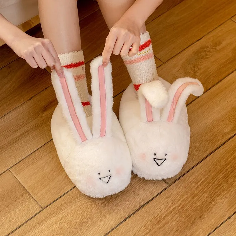 Long Ear Bunny Fluffy Slippers - Kimi