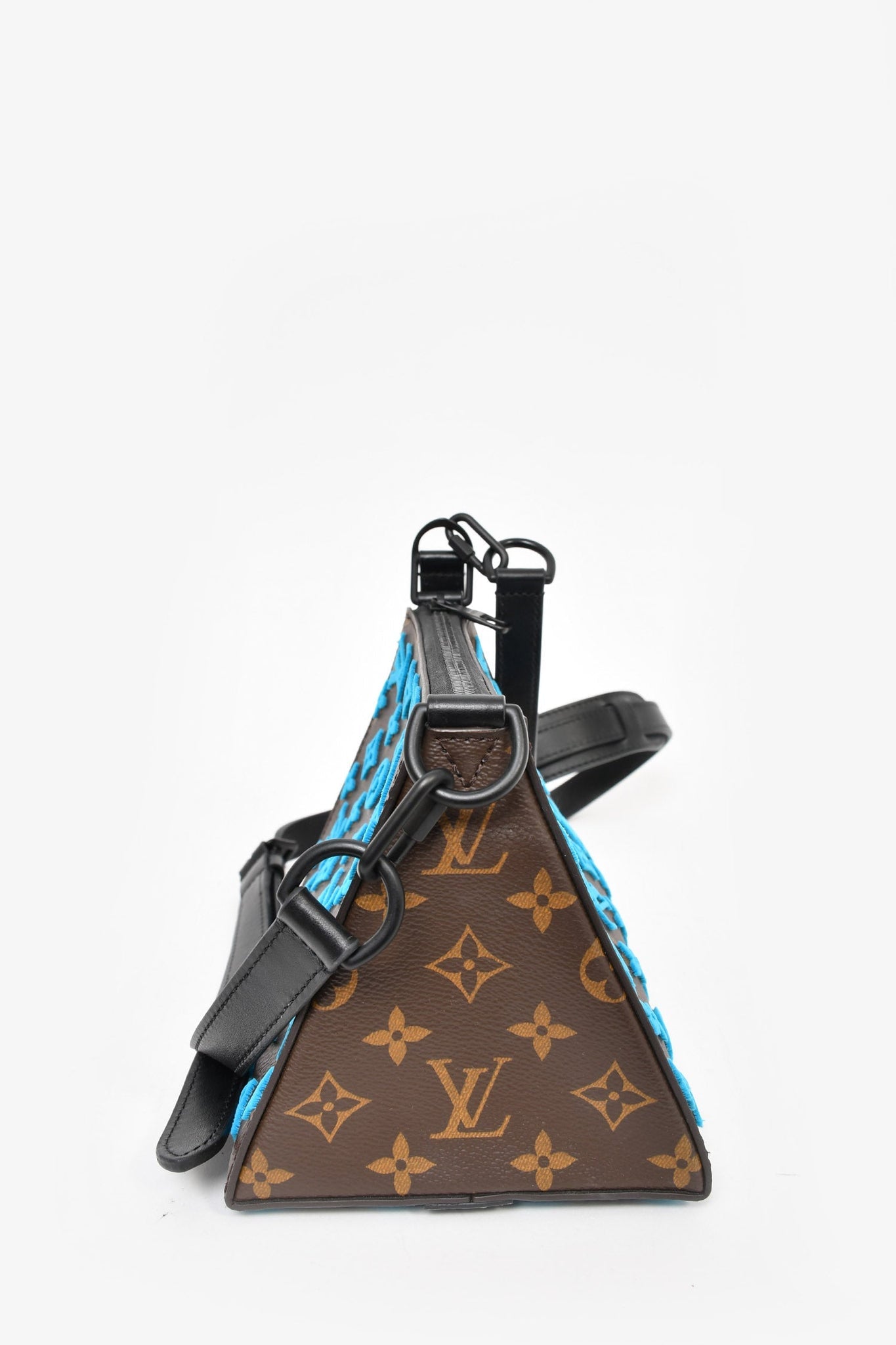 Louis Vuitton 2019 Turquoise Monogram Triangle Tuffetage Messenger