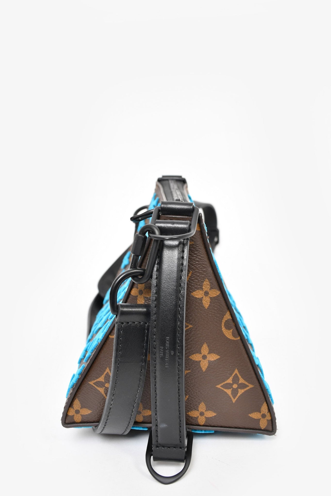 Louis Vuitton 2019 Turquoise Monogram Triangle Tuffetage Messenger