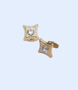 MA1598-GOLDEN-Men Cufflinks