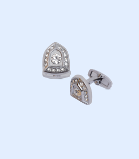 MA1640-SILVER-Men Cufflinks