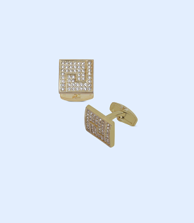 MA1646-GOLDEN-Men Cufflinks