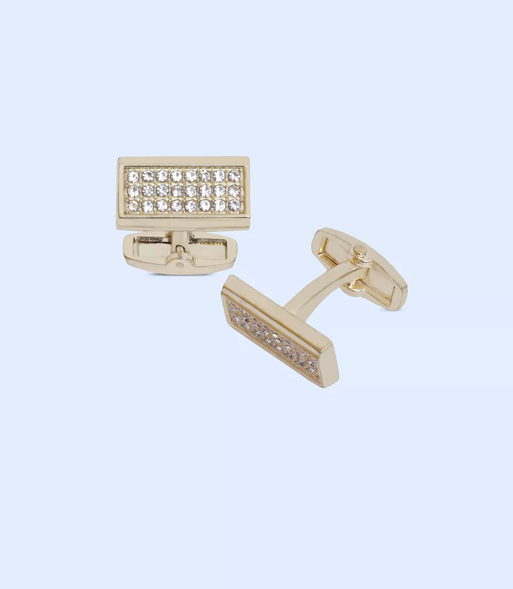 MA1651-GOLDEN-Men Cufflinks