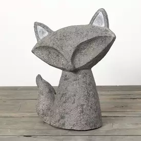 Modern Gray Fox Garden Statue