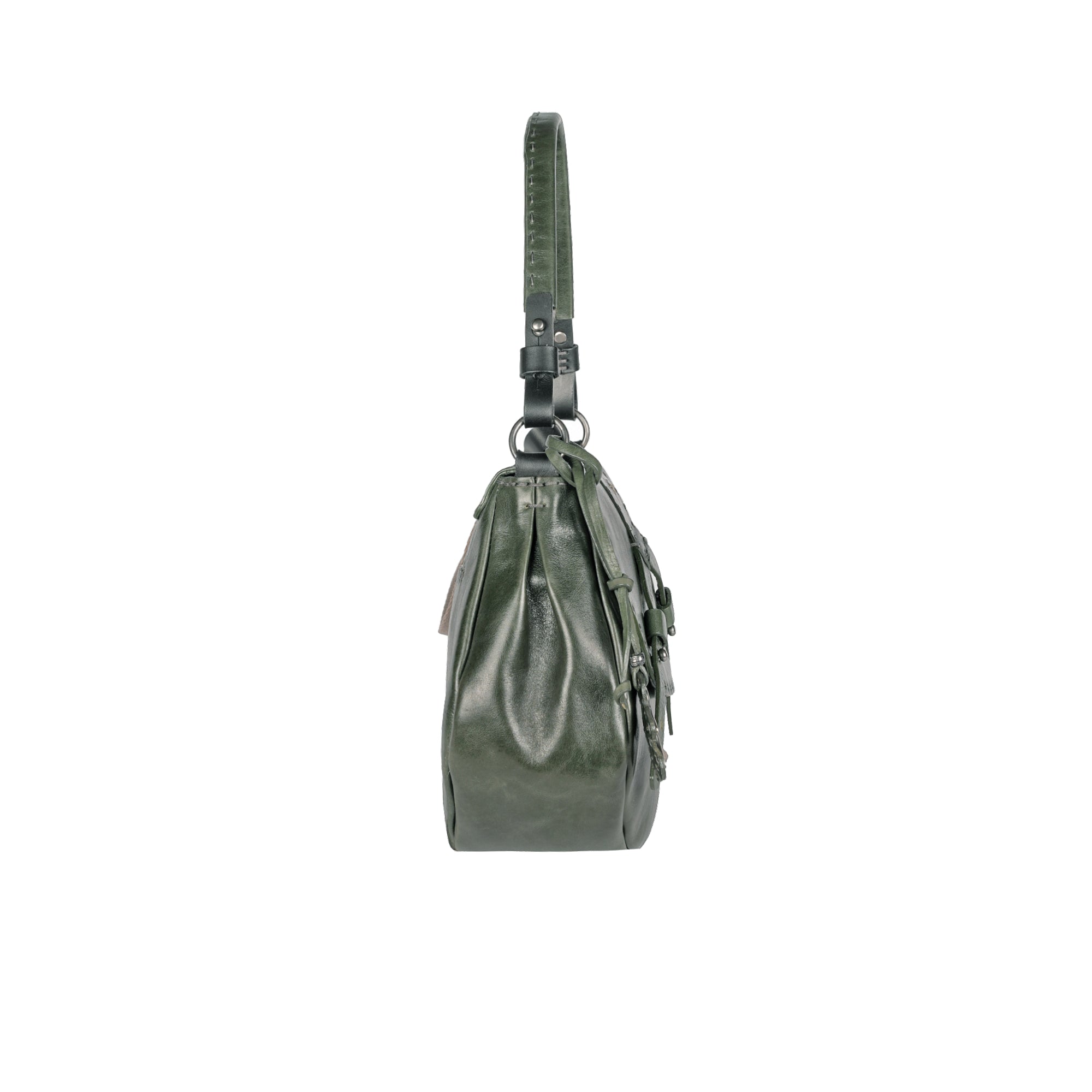 New Sella Horse M Greca Vetrato Forest Green