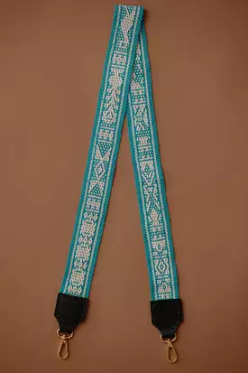 OAXACAN STRAP // TURQUOISE + WHITE